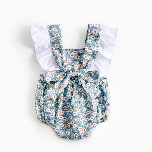 Floral Contrast Baby Jumpsuit