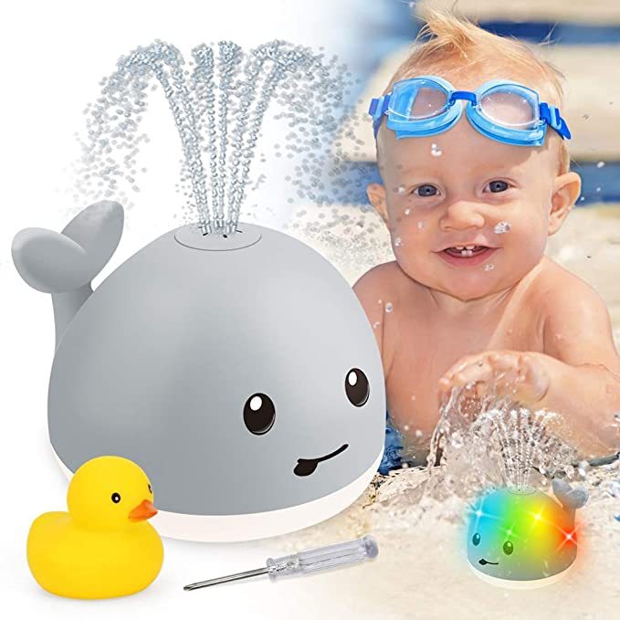 LED Water Spray Whale Toy – Light-Up Baby Bath Toy with Music & Automatic Sensor – Fun Bathtub Sprinkler for Kids