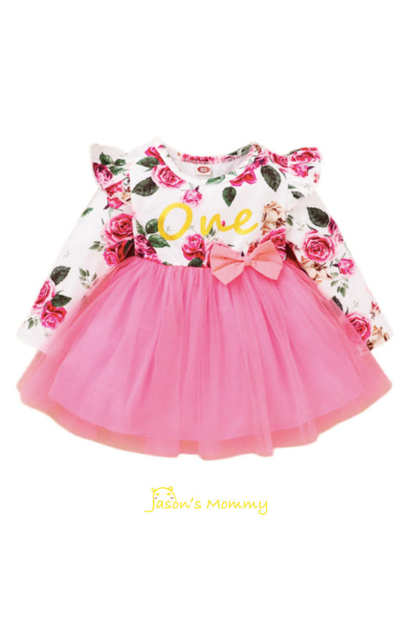 Toddler Baby Girls Dress Floral Ruffle Sleeve Girl Clothes