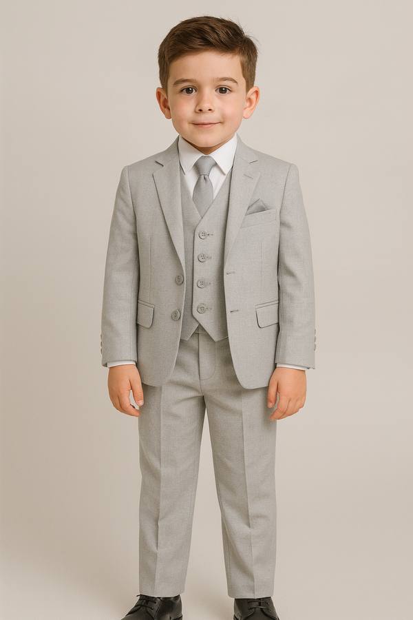 Boys TR Glacier Grey 3-Piece Suit