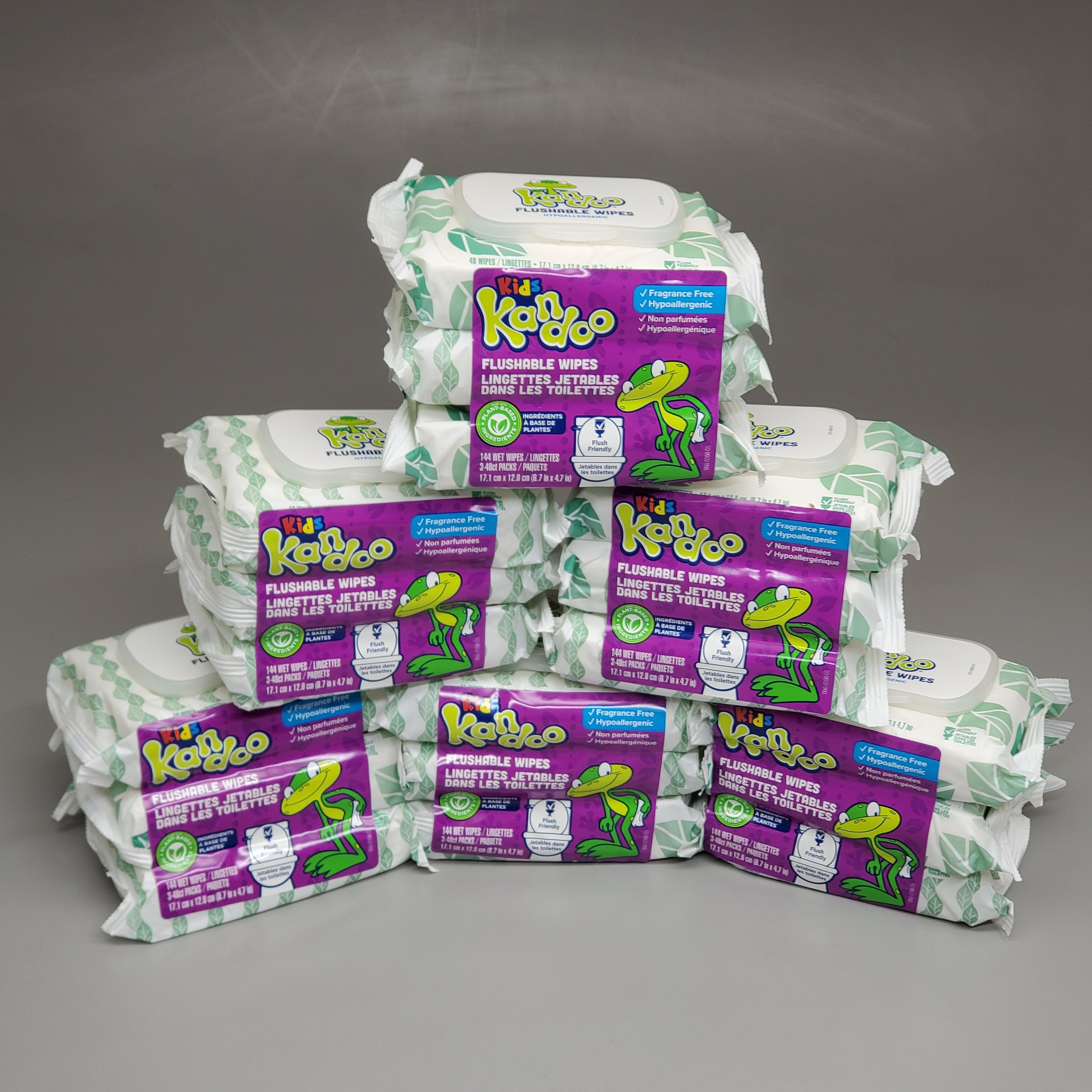 KANDOO KIDS Flushable Wipes 6x144 CT! Fragrance Free Hypoallergenic