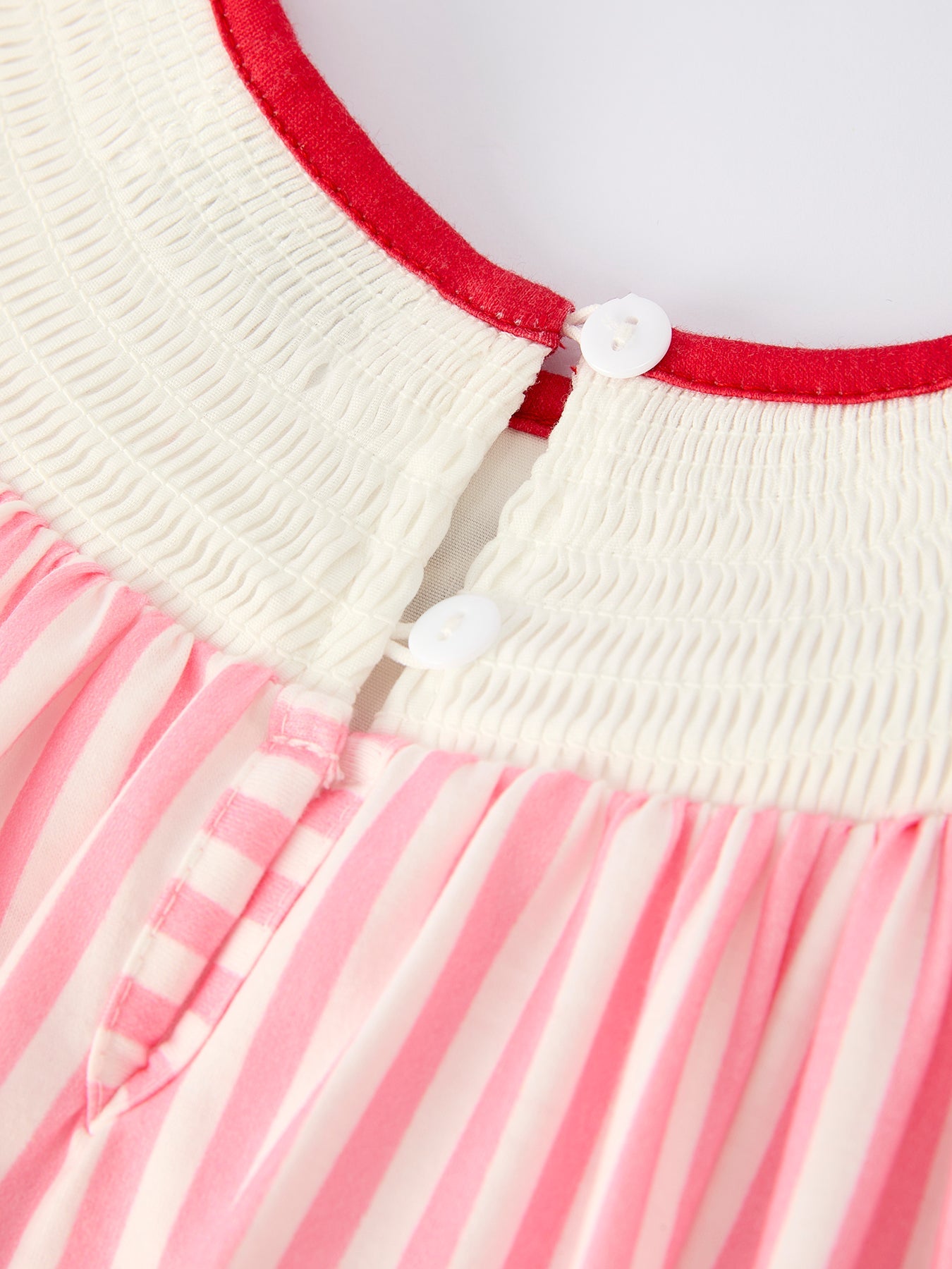 Girls Summer Baseball Embroidery Dress – Pink Stripe Casual Outfit