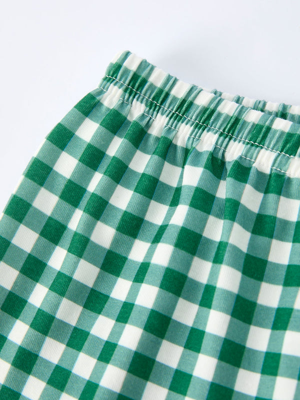 Boys St. Patrick’s Day Shamrock Puppy Smocked Plaid Set