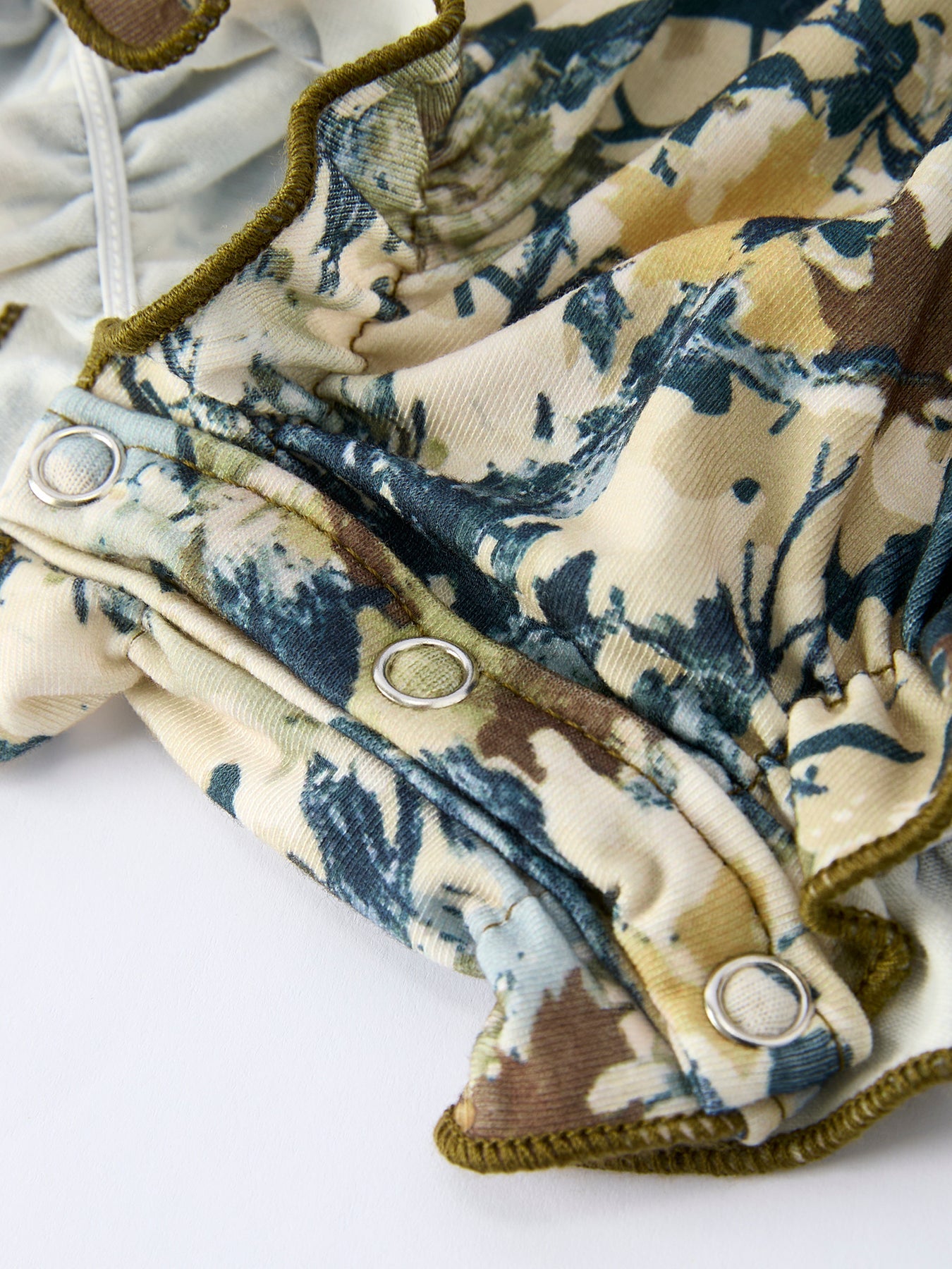 PREORDER Duck Smocking Embroidery Baby Girls Camouflage Romper