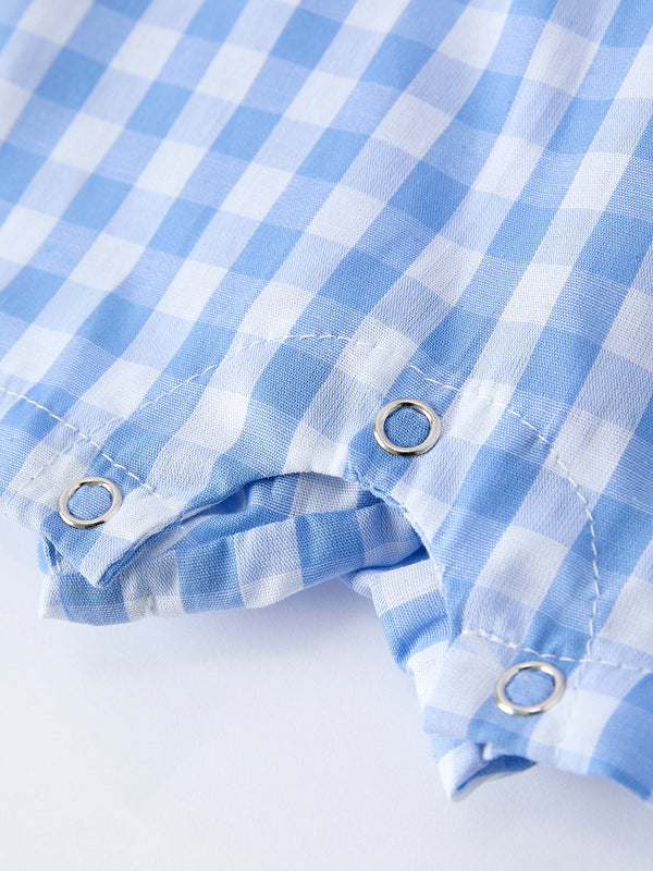 Baby Boys Summer Strawberry Embroidered Smocked Romper