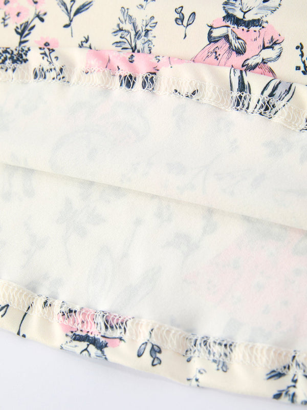 Easter Vintage Bunny Girls Twirl Dress