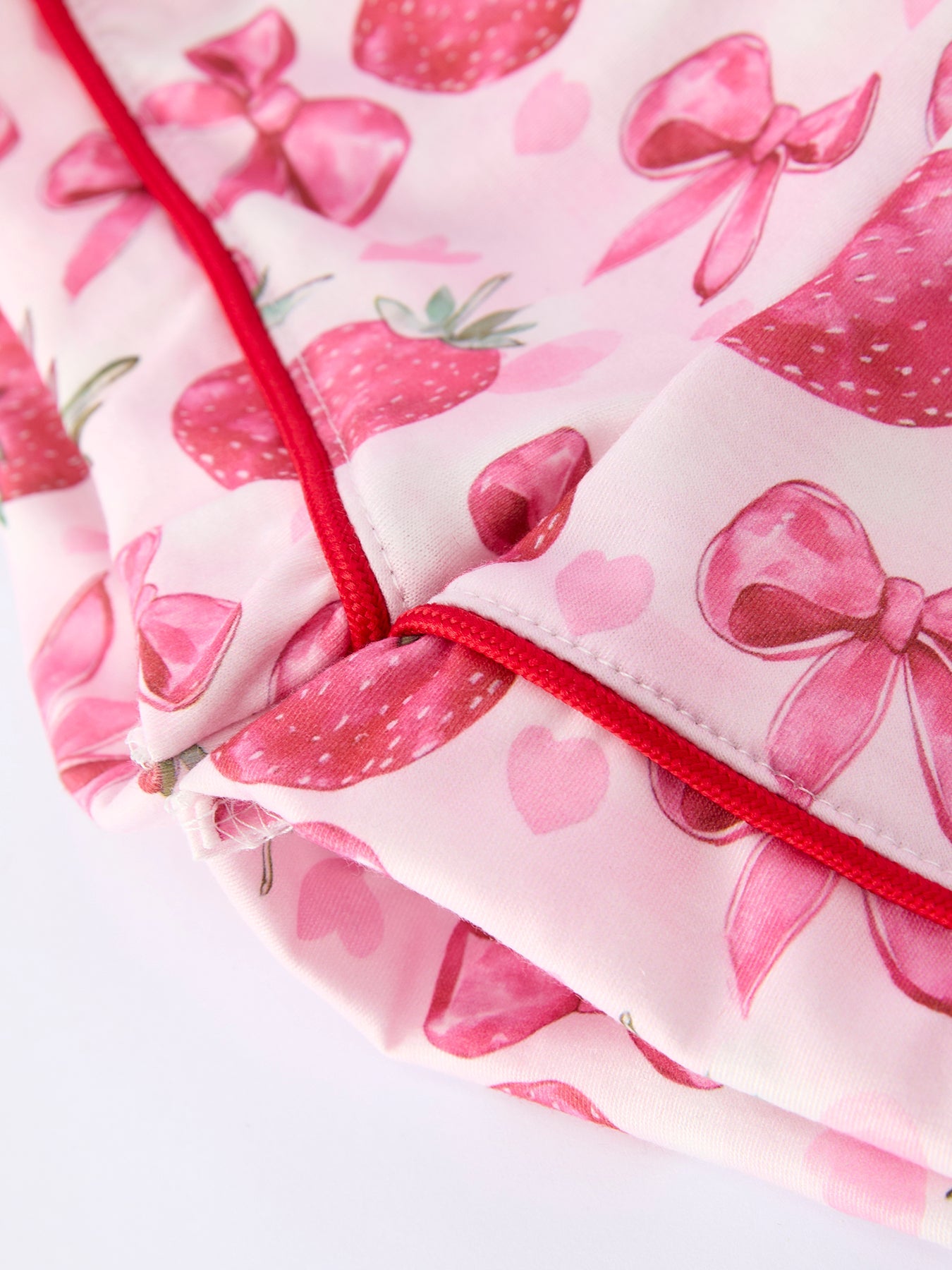 Preorder Spring Strawberry Bow Short Sleeve Shorts Pajama Set