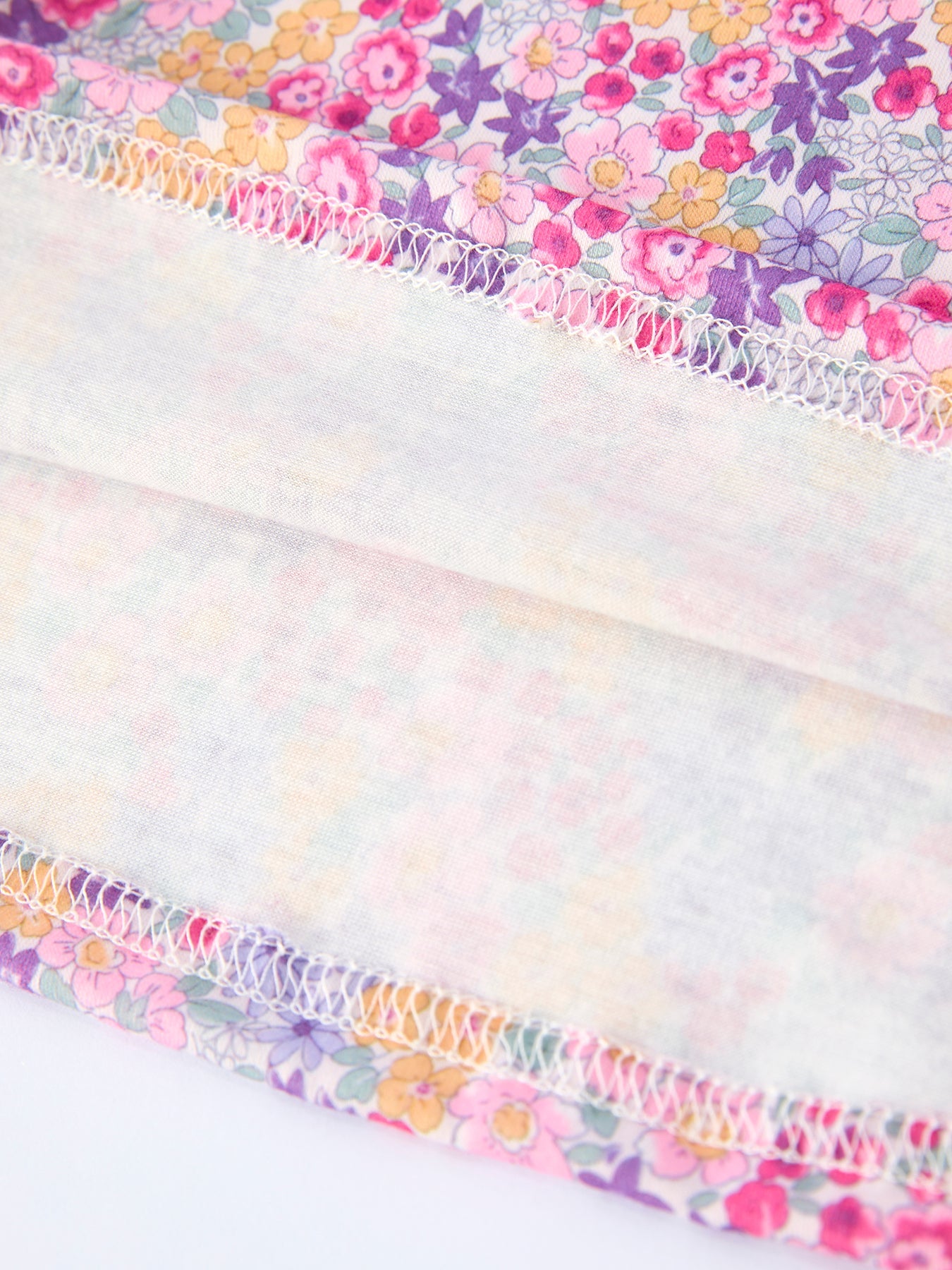 Summer Purple Floral Bow Ruffle Girls Dress