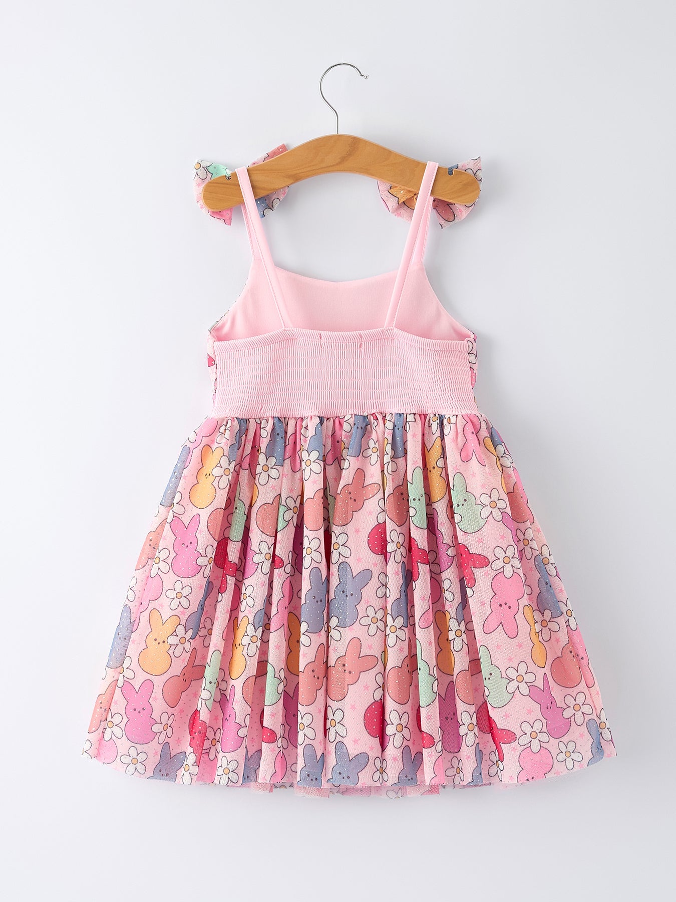 Easter Bunny Print Girl Tulle Dress