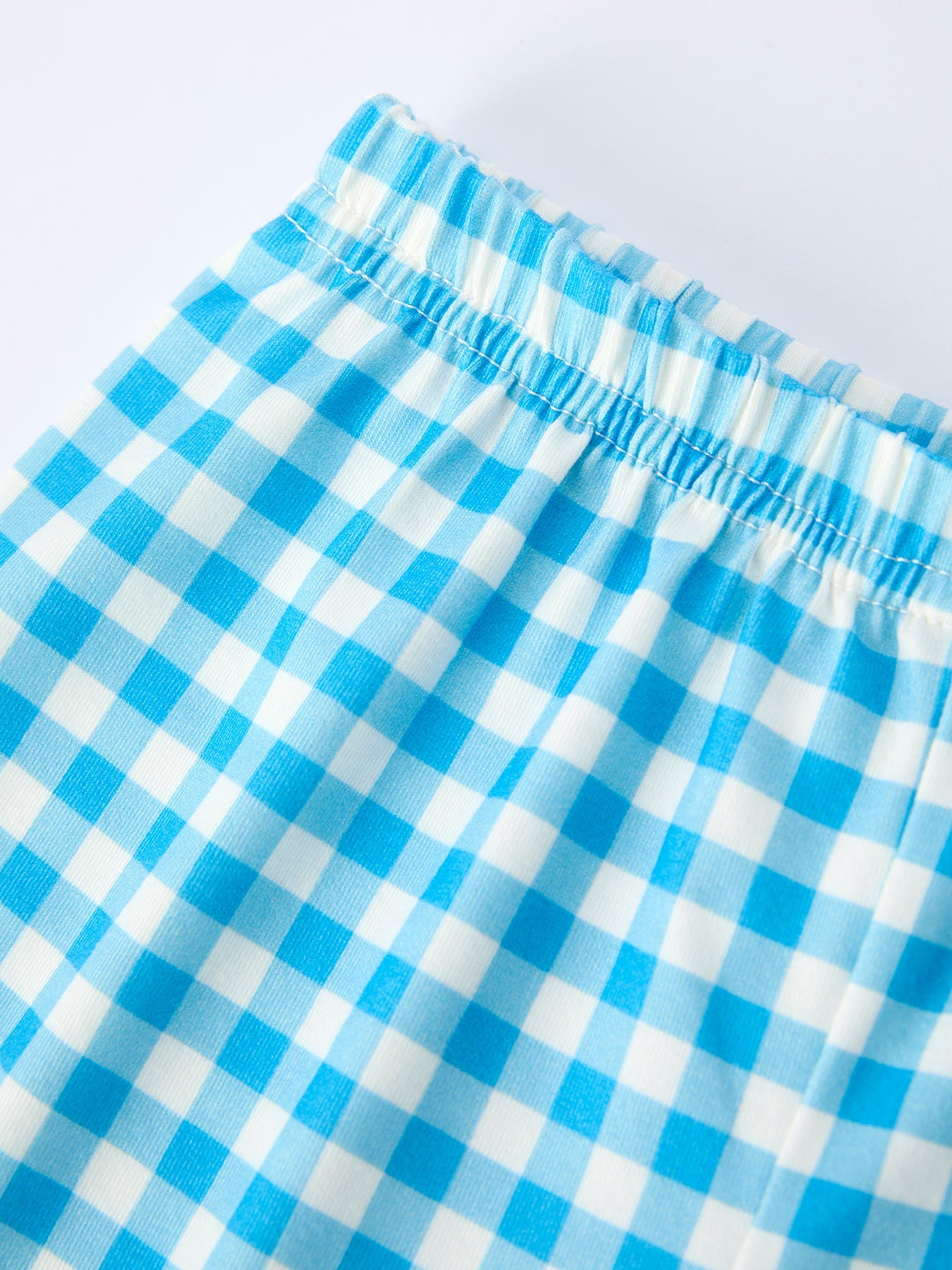 Fish Embroidery Smocking Plaid Boys'Set