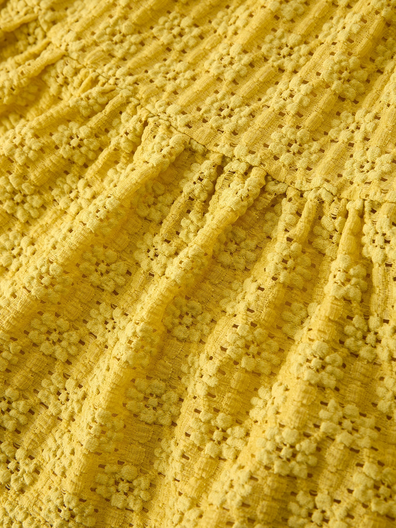 Spring Solid Girls Lace Tiered Dress With Scrunchie