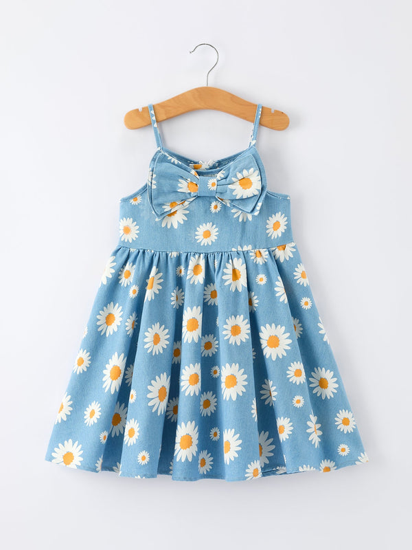 Spring Daisy Girls' Blue Dress