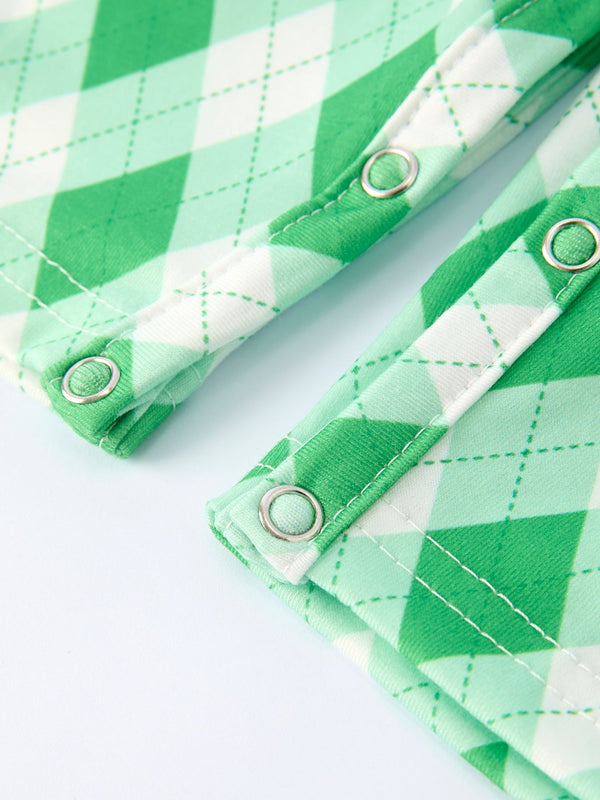 Spring Golf Embroidered Baby Boys Smocked Romper