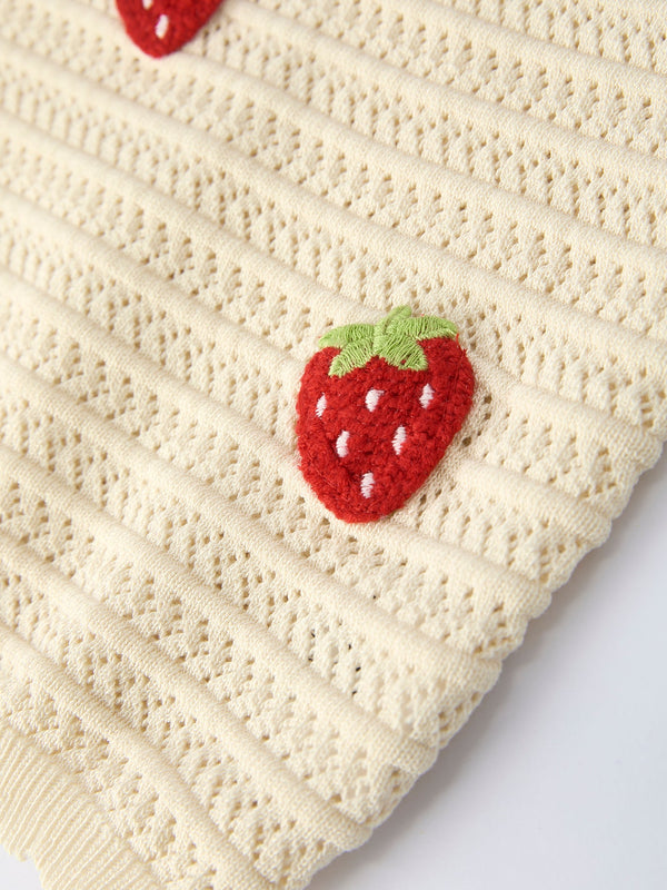 Spring Strawberry Baby Girl Set