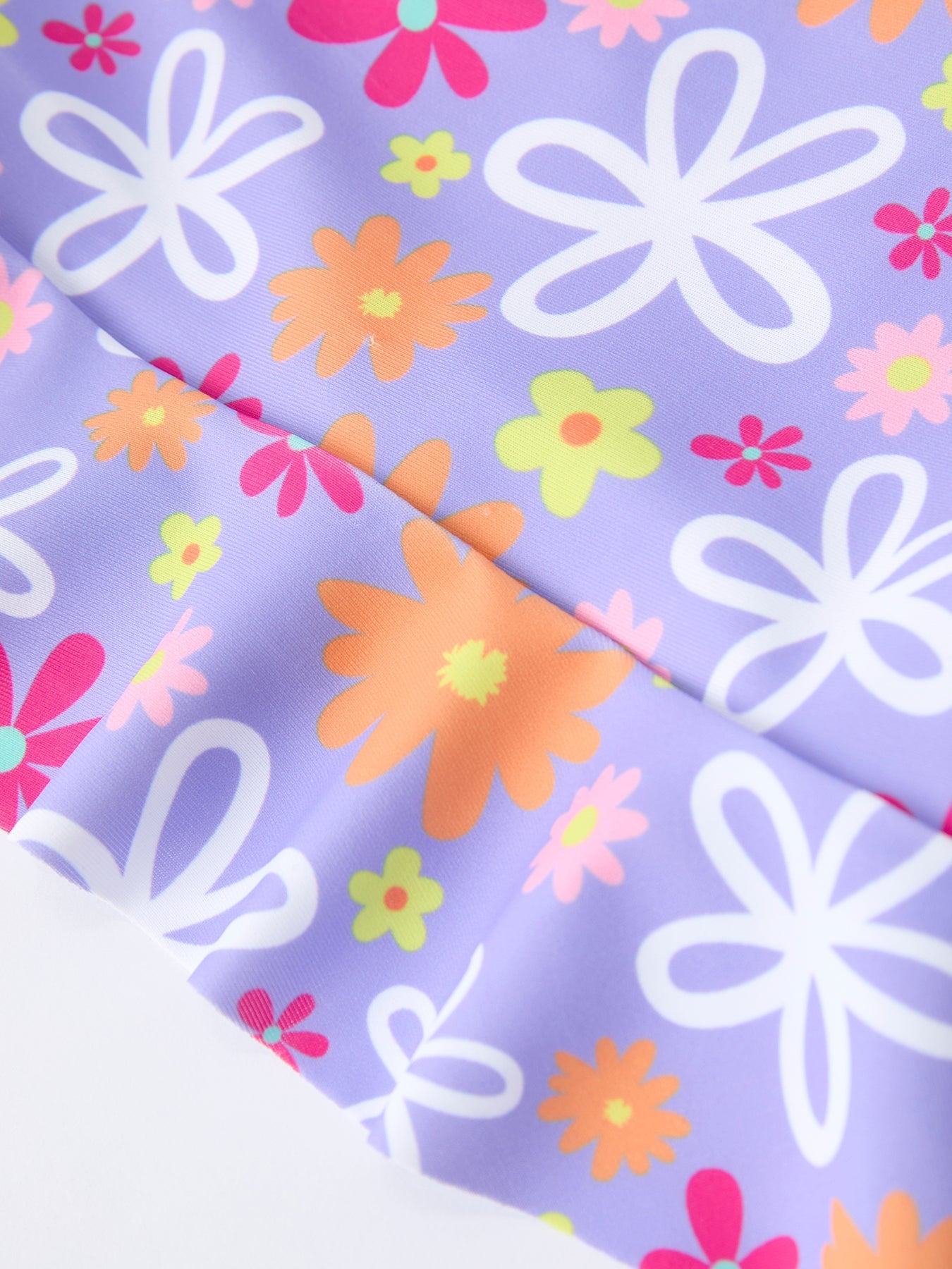 Summer Rainbow Striped Girls Two Piece Swimsuit