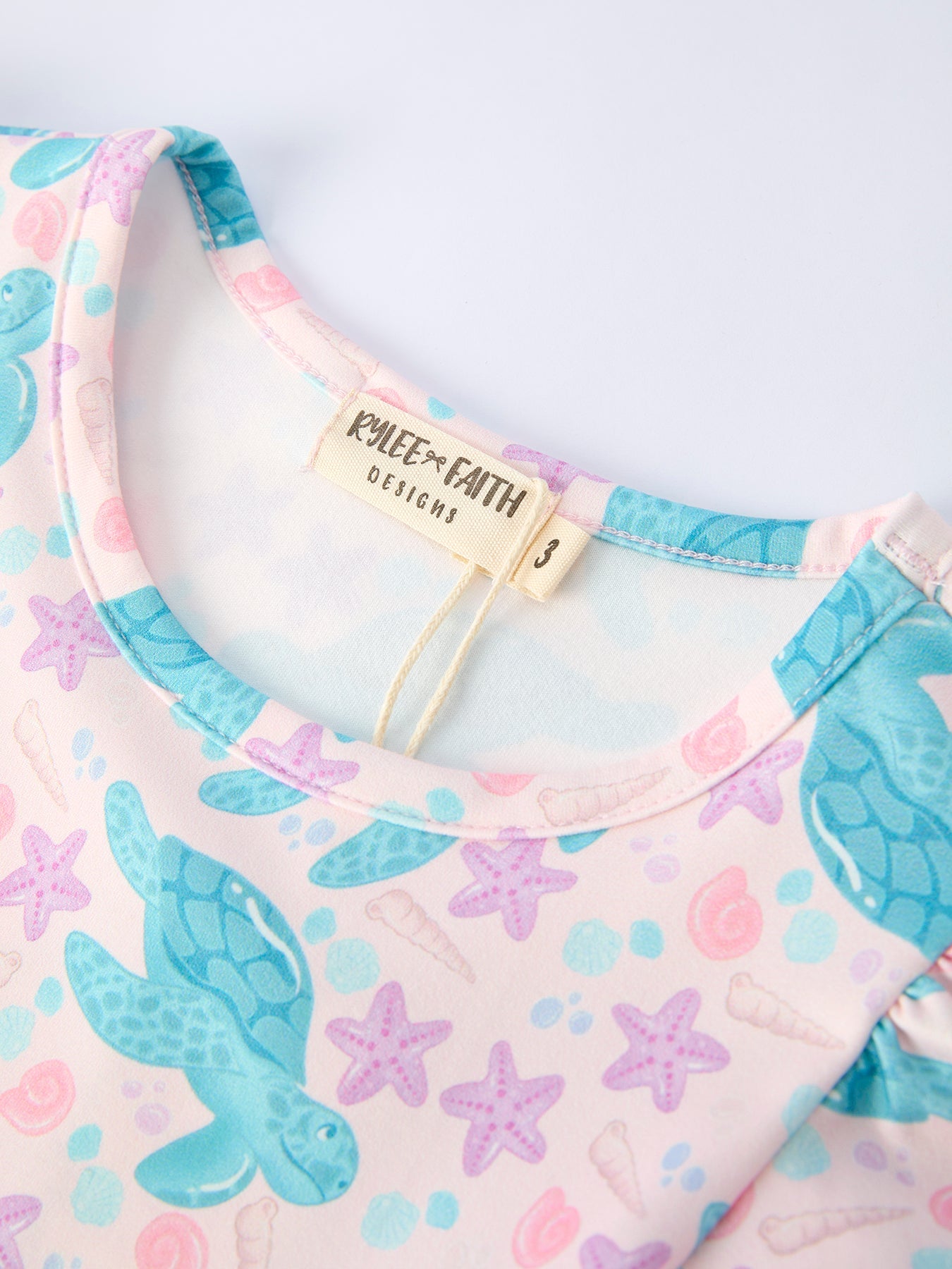 Ocean Animal Sea Turtle Girl Ruffle Dress