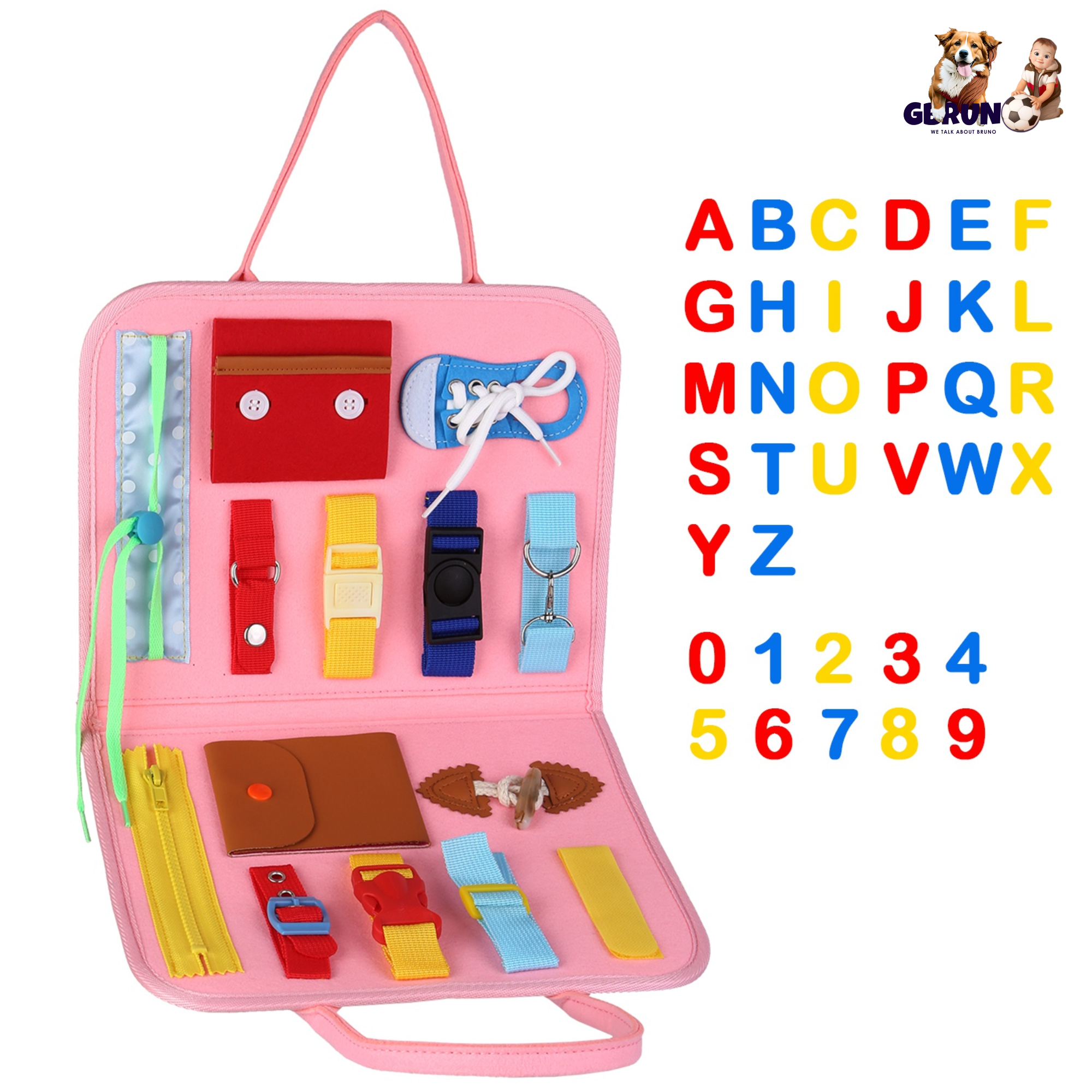 Kids Busy Board Sensory Activity Board Preschool Learning Toys Montessori Educational Gift for 1-6 Years Old Baby Toddler Girls Boys