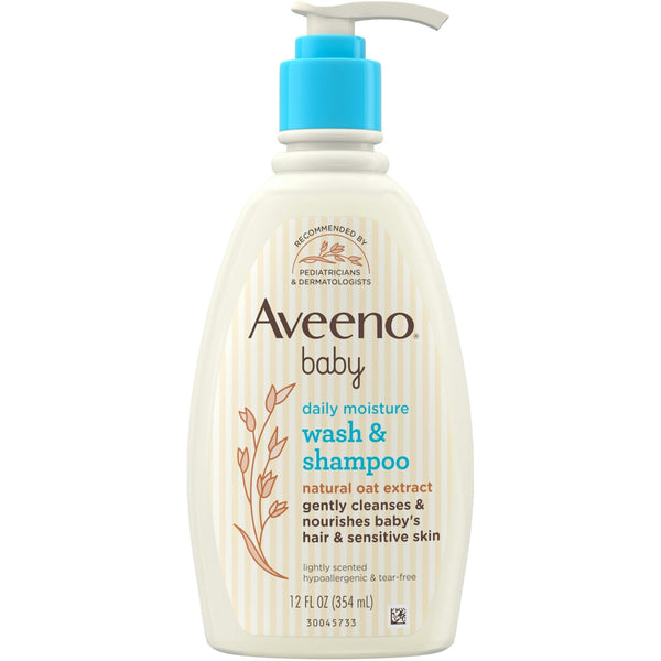 Aveeno Baby Wash And  Shampoo, Lightly Scented  12 Oz