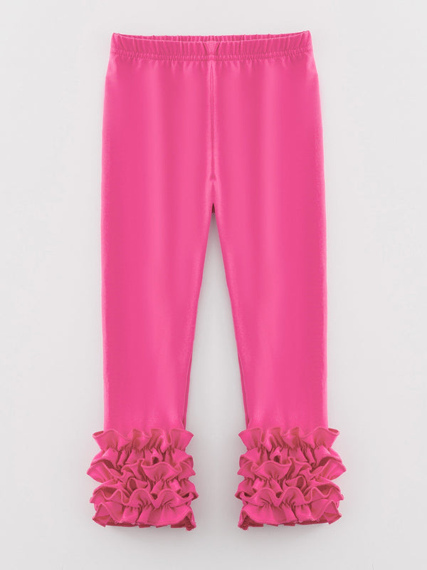Milk Silk Ruffled Hot Pink Icing Legging