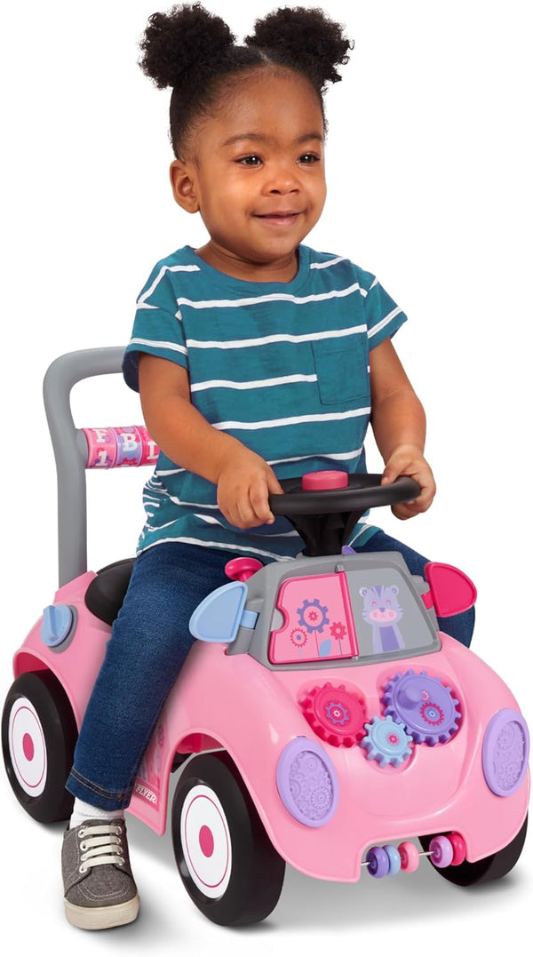 Toddler Car Ride On, Toddler Toys for Ages 1-3, Baby Toys, Radio Flyer Busy Buggy, Red, Sit to Stand Ride On