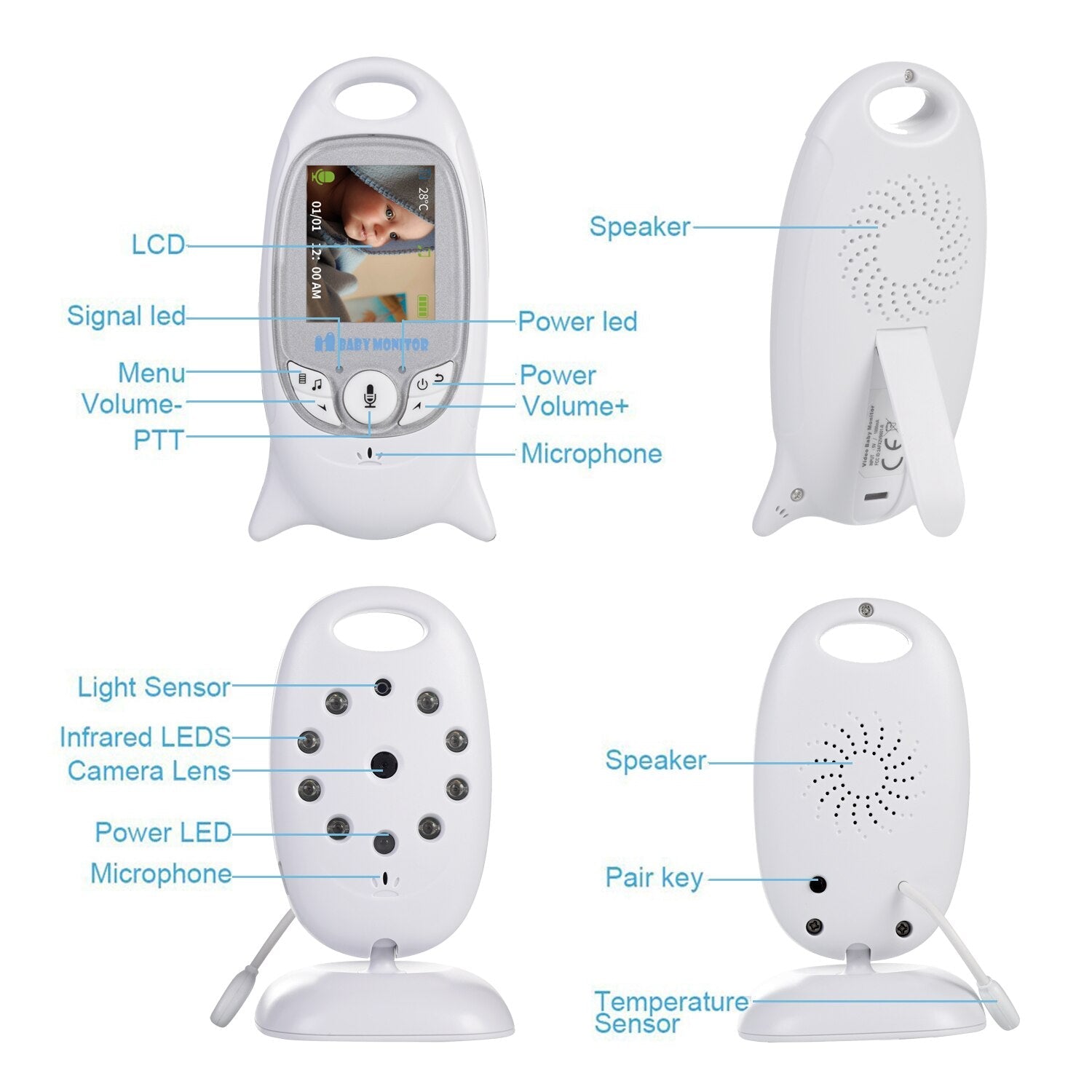 VB601 2-Inch Baby Monitor with Video & Lullabies