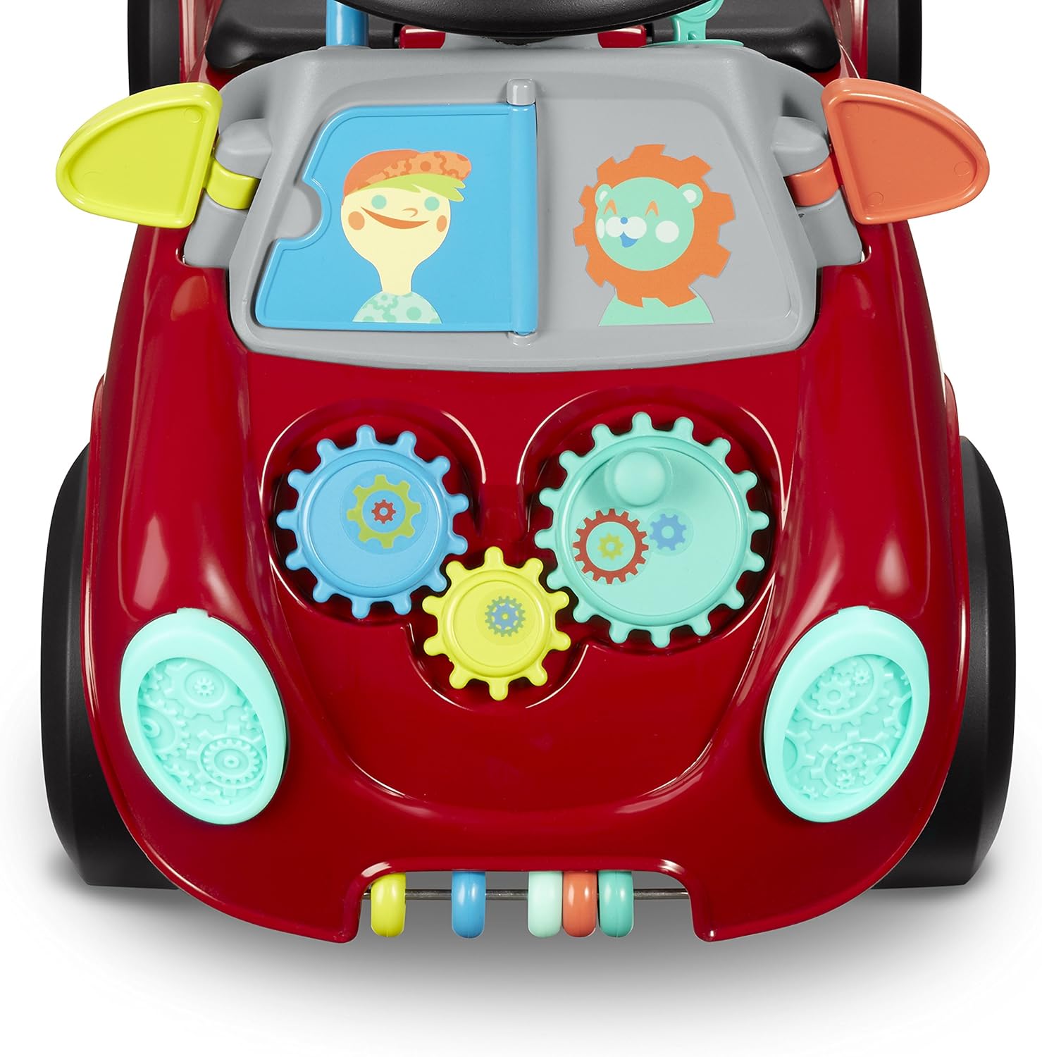 Toddler Car Ride On, Toddler Toys for Ages 1-3, Baby Toys, Radio Flyer Busy Buggy, Red, Sit to Stand Ride On