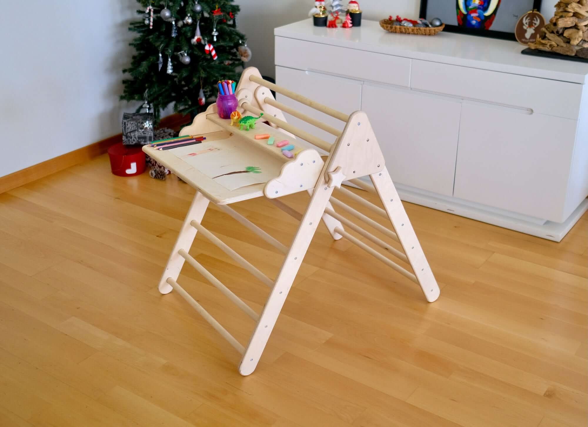 Montessori Climbing Triangle with Table and Chair
