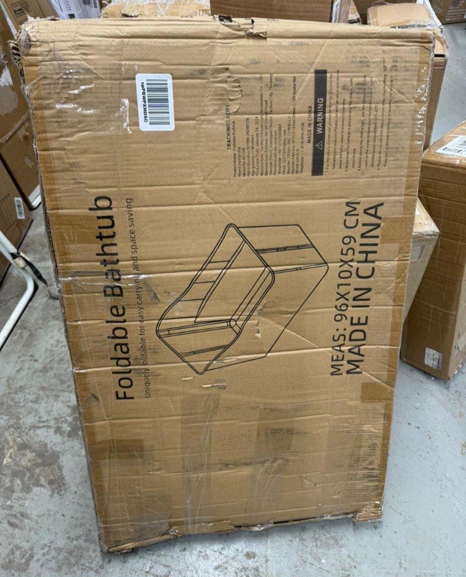 Joyingbaby Large Foldable Bathtub for Toddler Collapsible Baby Bathtub Portable Bath tub Lightweight for Children Twins Petite Adult