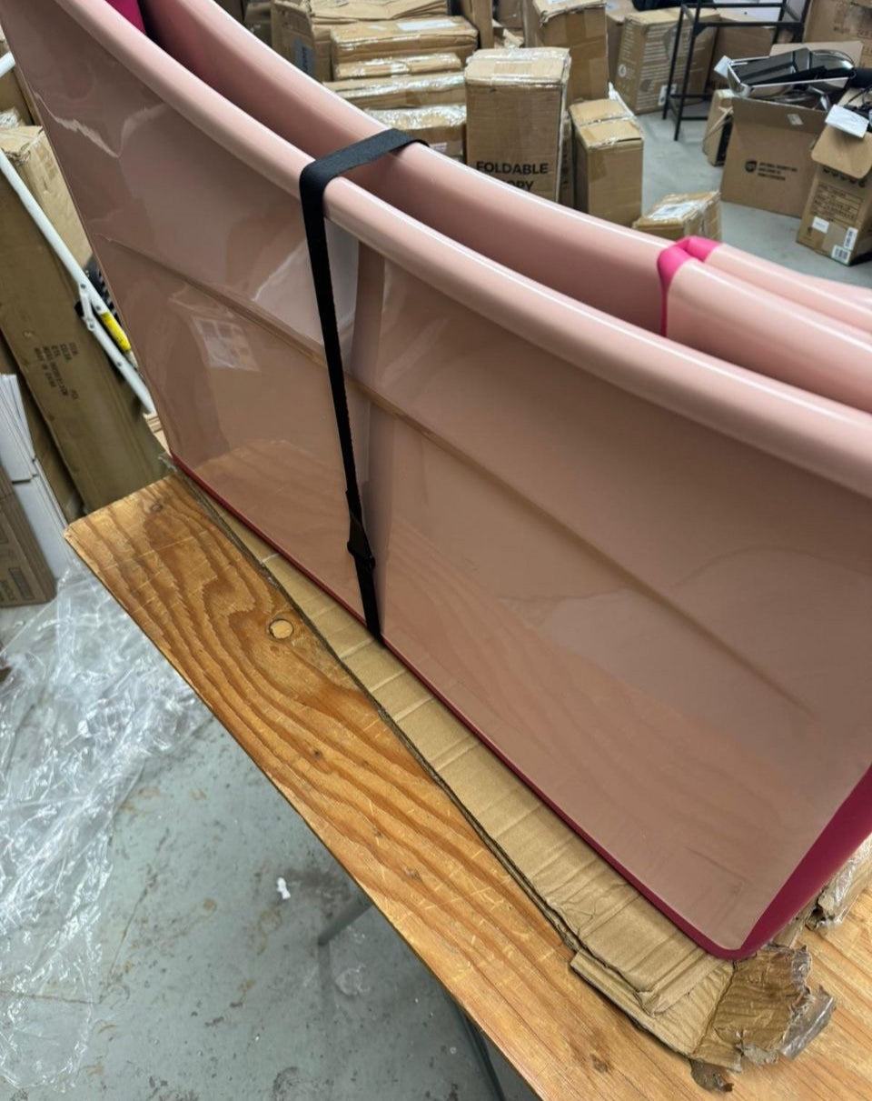 Joyingbaby Large Foldable Bathtub for Toddler Collapsible Baby Bathtub Portable Bath tub Lightweight for Children Twins Petite Adult