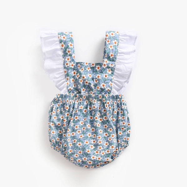 Floral Contrast Baby Jumpsuit