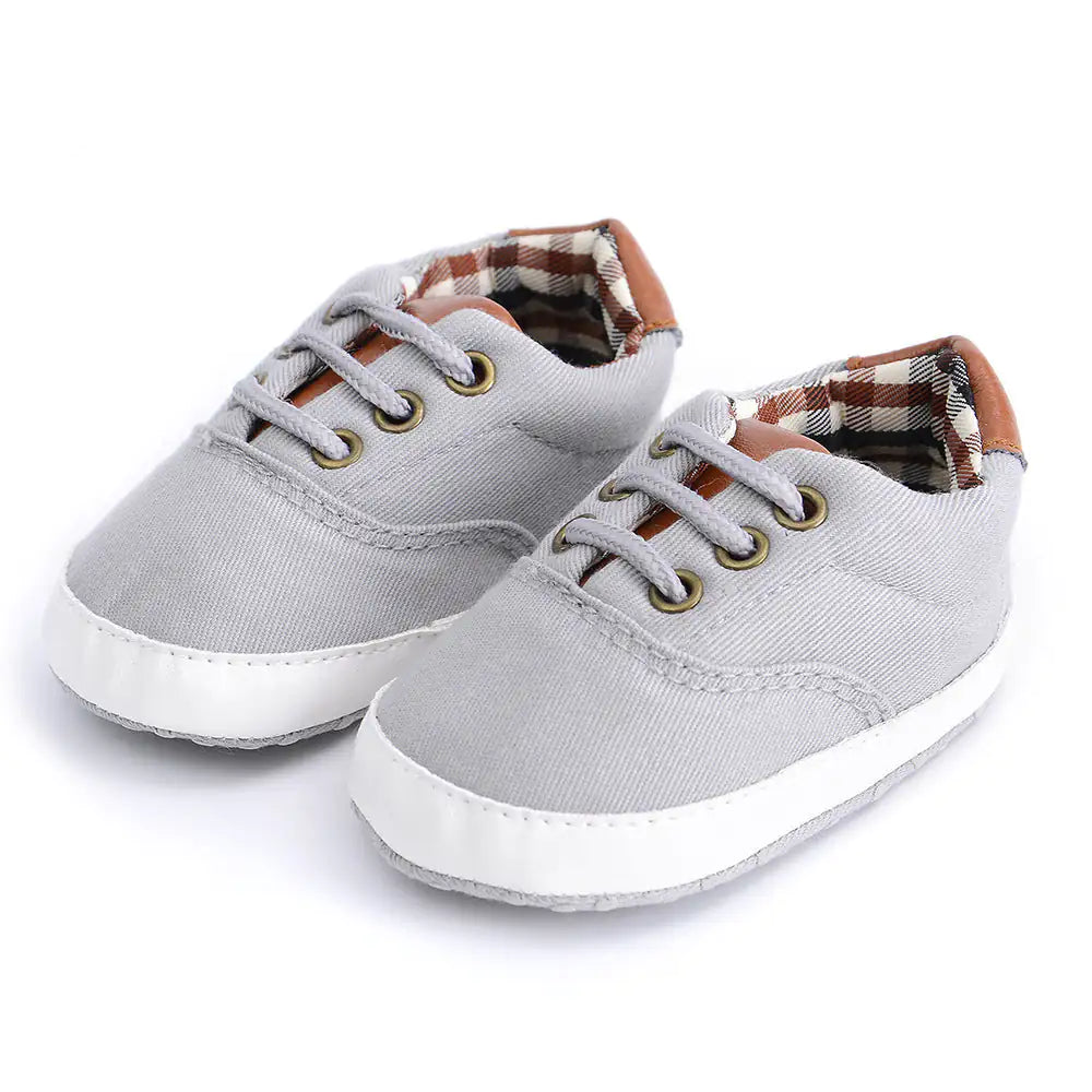 Solid color casual lace soft bottom baby canvas shoes baby shoes toddler shoes - # GIAA71310002
