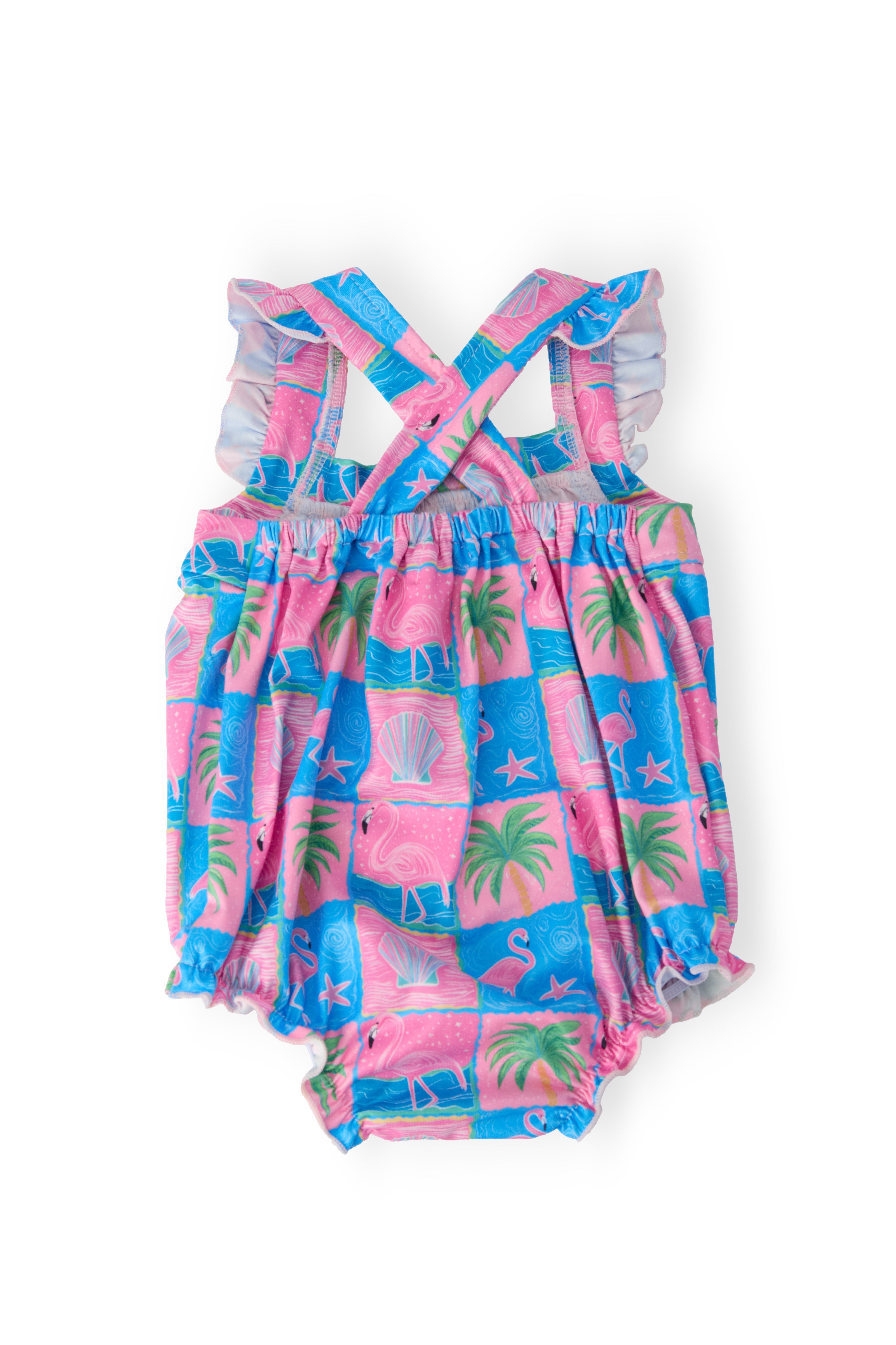 Flock Star Ruffle Cross Back Romper