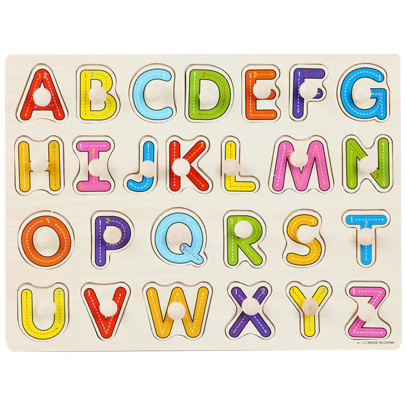 Montessori Pegged Wooden Puzzle Board for Kids