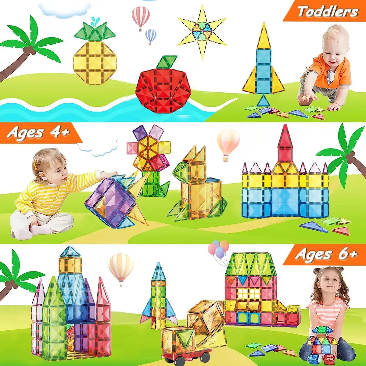 Magnetic Blocks Toy Set for Kids