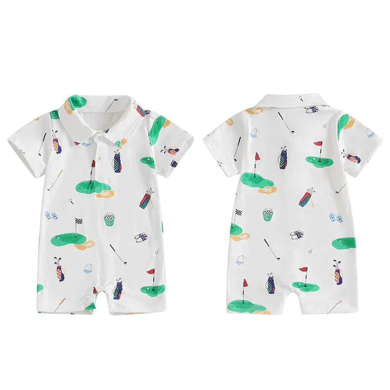 Baby Golf Romper – Short Sleeve Jumpsuit