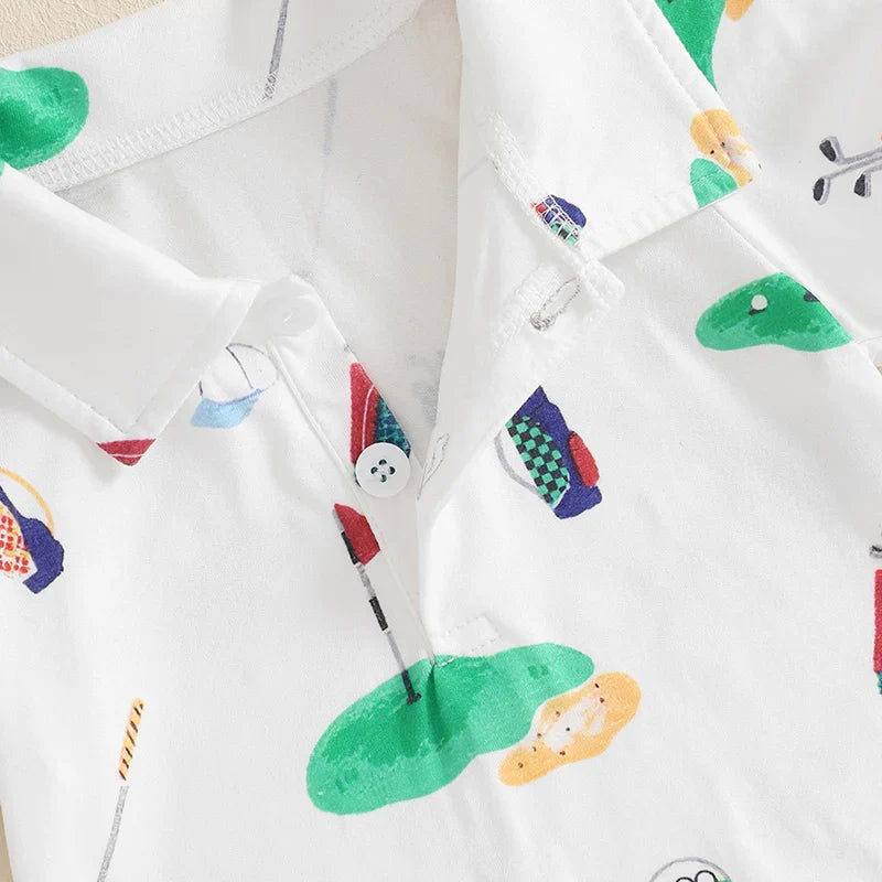 Baby Golf Romper – Short Sleeve Jumpsuit