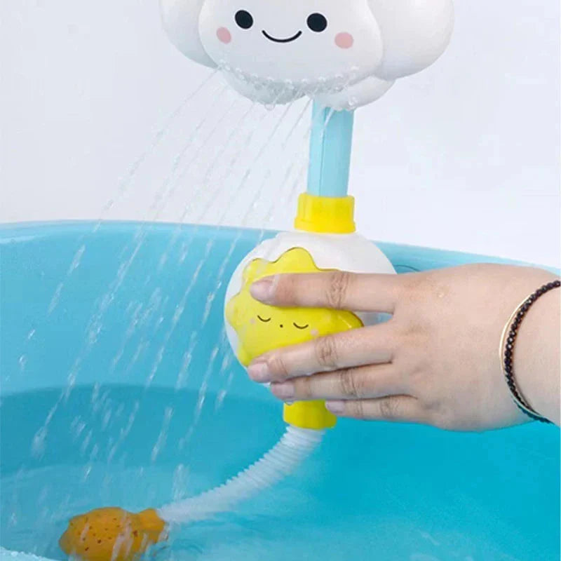 Cloud Weather Bath Toy for Kids – Educational Water Spray Toy with Rotating Nozzle & Suction Cup