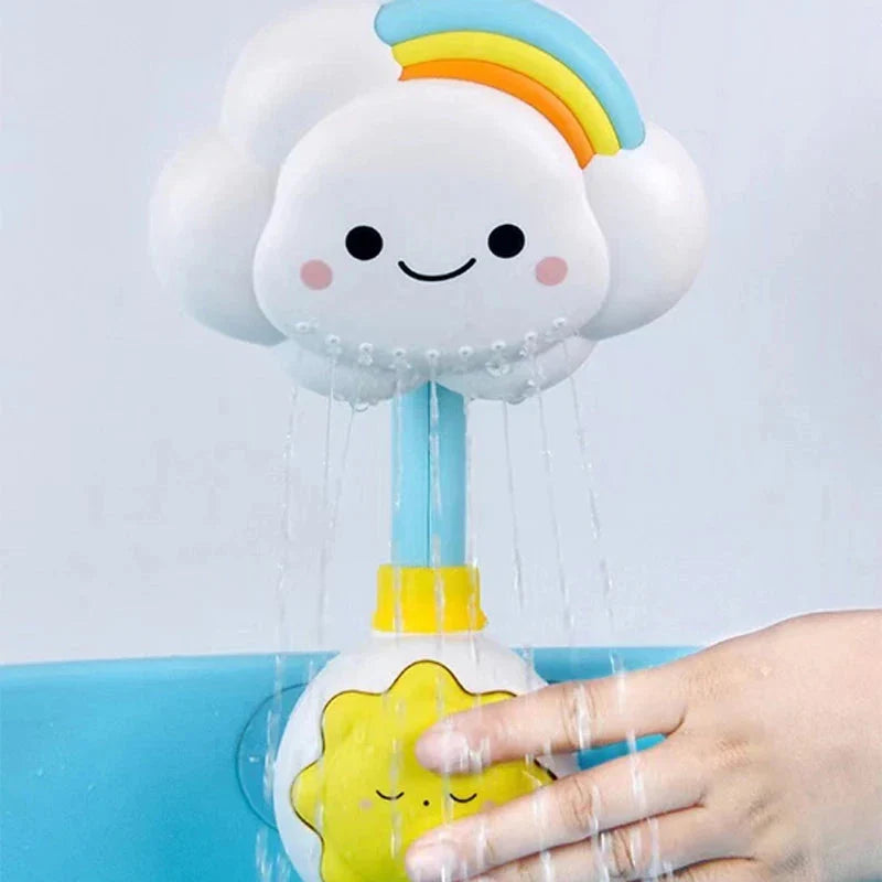 Cloud Weather Bath Toy for Kids – Educational Water Spray Toy with Rotating Nozzle & Suction Cup