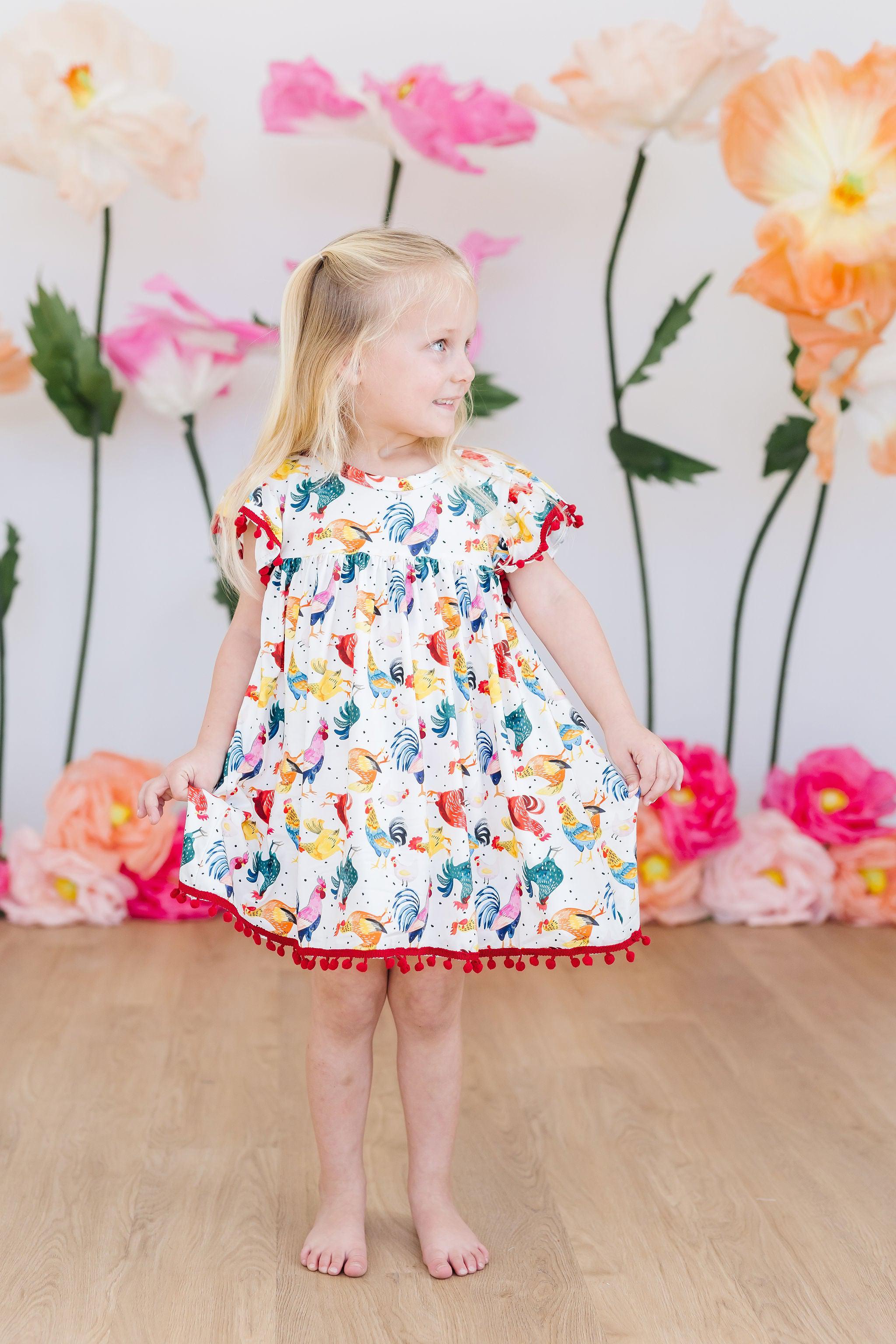 Rooster Pom Pom Dress