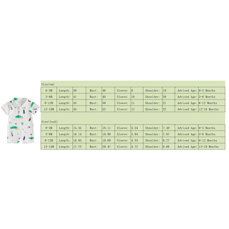 Baby Golf Romper – Short Sleeve Jumpsuit