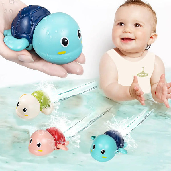 Baby Bath Toy – Swimming Turtle & Whale Clockwork Water Toy