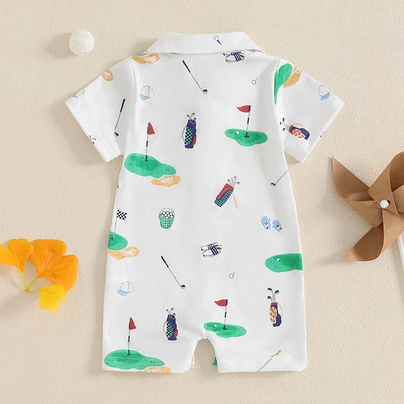 Baby Golf Romper – Short Sleeve Jumpsuit