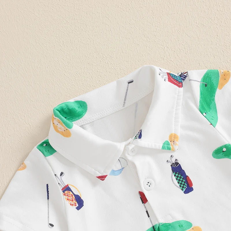 Baby Golf Romper – Short Sleeve Jumpsuit
