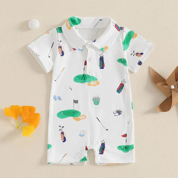 Baby Golf Romper – Short Sleeve Jumpsuit