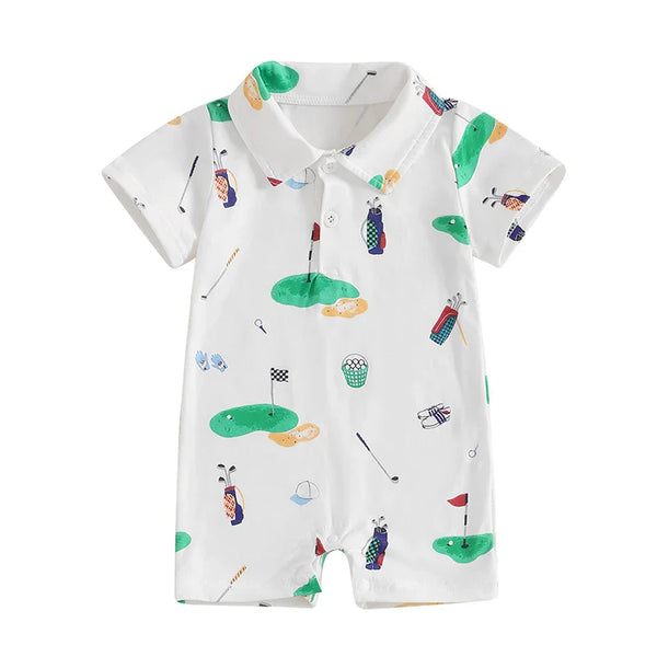 Baby Golf Romper – Short Sleeve Jumpsuit