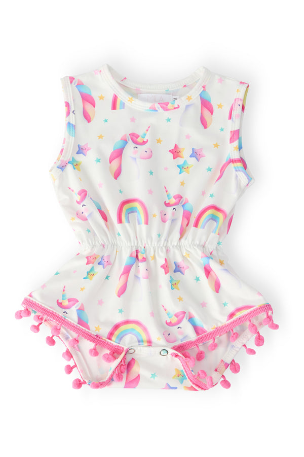 Unicorn Magic Pom Pom Romper