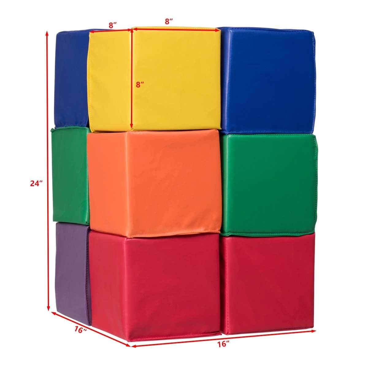 12-Piece 8-Inch PU Foam Building Blocks