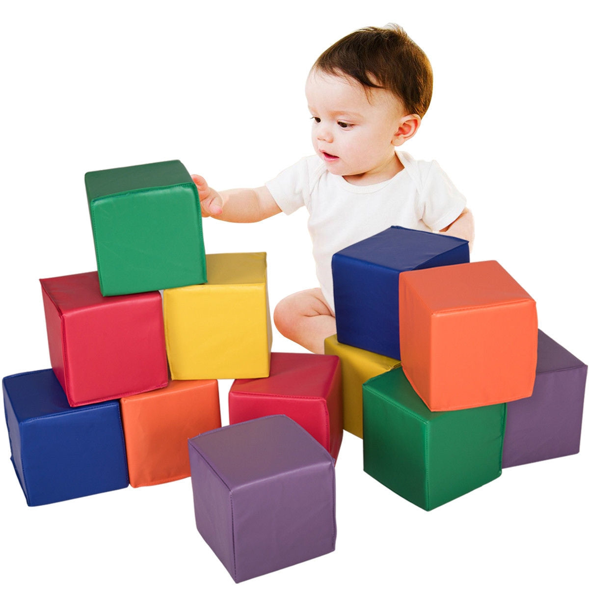 12-Piece 8-Inch PU Foam Building Blocks