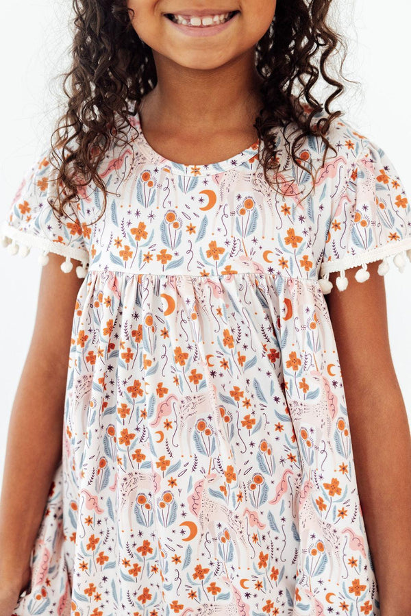 Unicorn Soiree Pom Pom Dress