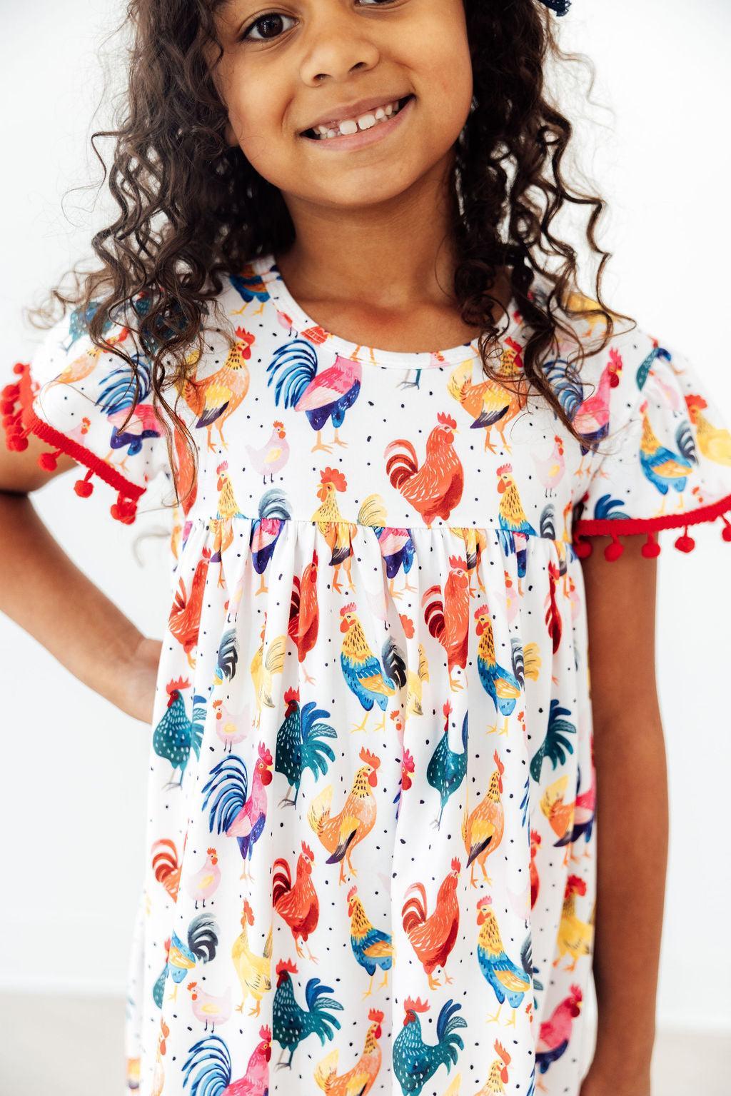 Rooster Pom Pom Dress